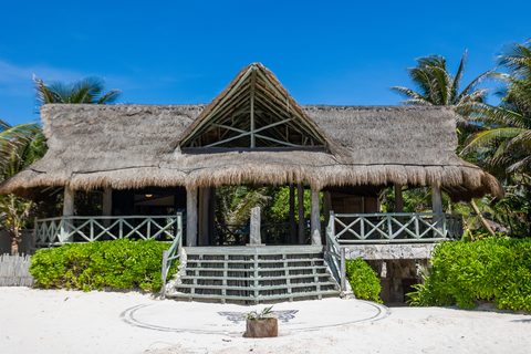 The gardens and grounds at Hacienda del Secreto, including The Butterfly Landing wellness pavilion