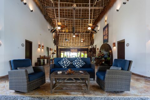 Palapa Papa Jack, the estate's grand event palapa at Hacienda del Secreto