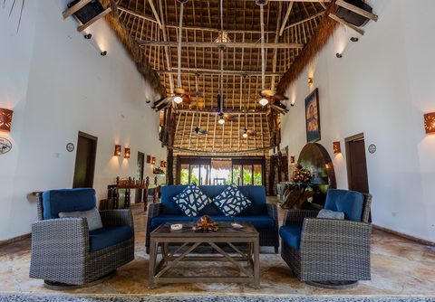 Palapa Papa Jack, the estate's grand event palapa at Hacienda del Secreto