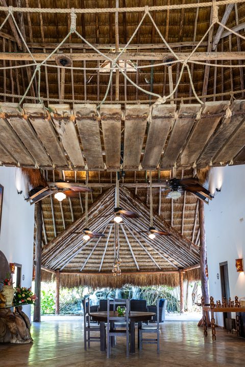 Palapa Papa Jack, the estate's grand event palapa at Hacienda del Secreto
