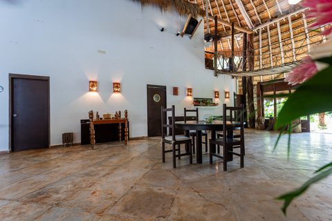 Palapa Papa Jack, the estate's grand event palapa at Hacienda del Secreto