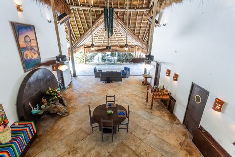 Palapa Papa Jack, the estate's grand event palapa at Hacienda del Secreto