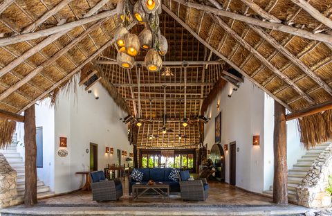 Palapa Papa Jack, the estate's grand event palapa at Hacienda del Secreto