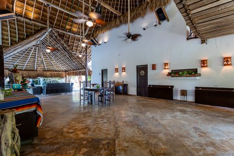 Palapa Papa Jack, the estate's grand event palapa at Hacienda del Secreto