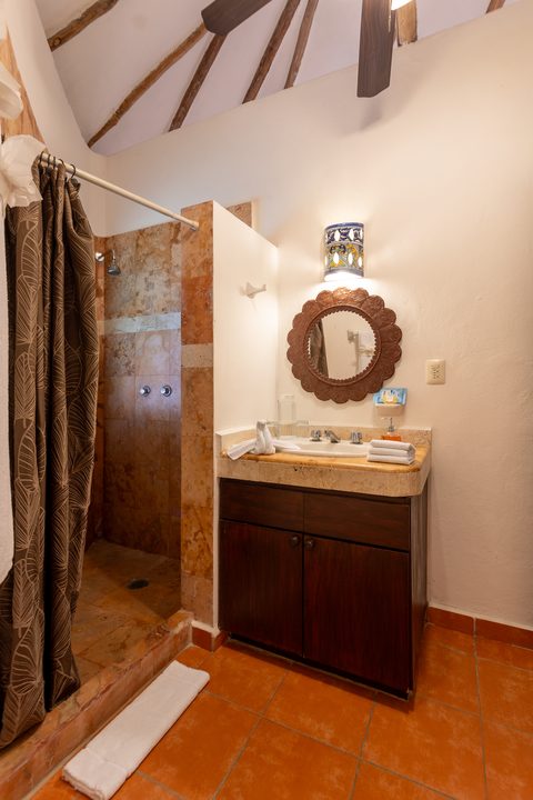 The Honeymoon and Family palapa suites at Hacienda del Secreto, above Palapa Papa Jack
