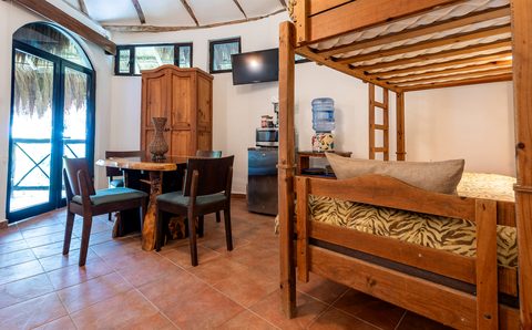 The Honeymoon and Family palapa suites at Hacienda del Secreto, above Palapa Papa Jack