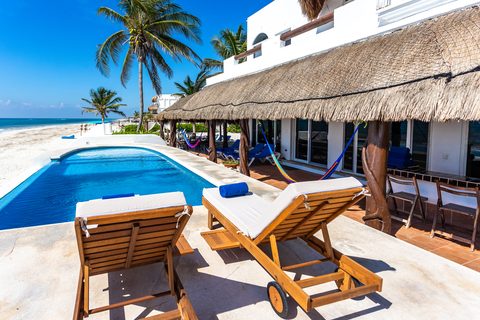 Villa Canteena at Hacienda del Secreto, a vibrant Mexican-fiesta beachfront villa