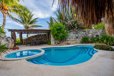 Villa Umakiha at Hacienda del Secreto, a Mayan-inspired limestone villa on Playa del Secreto