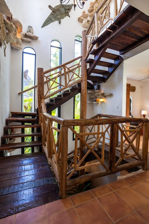 Villa Umakiha at Hacienda del Secreto, a Mayan-inspired limestone villa on Playa del Secreto