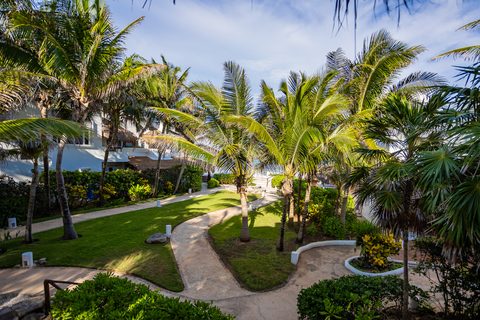 Villa Umakiha at Hacienda del Secreto, a Mayan-inspired limestone villa on Playa del Secreto