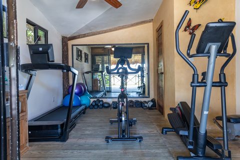 The spa and gym at Hacienda del Secreto