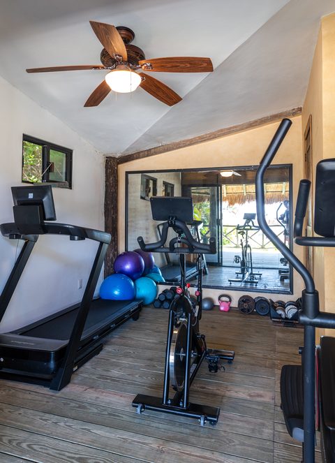 The spa and gym at Hacienda del Secreto