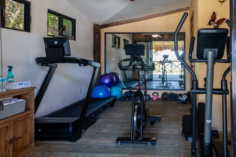 The spa and gym at Hacienda del Secreto